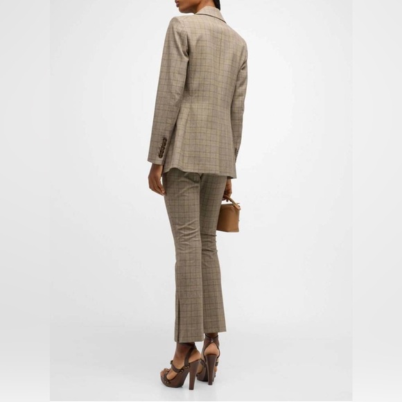 New Veronica Beard Arte Check Tailored Crop Pant in Size 8 - Picture 3 of 15